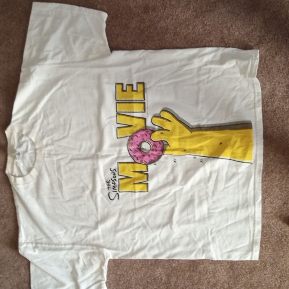 The Simpsons movie white T-shirt extra large